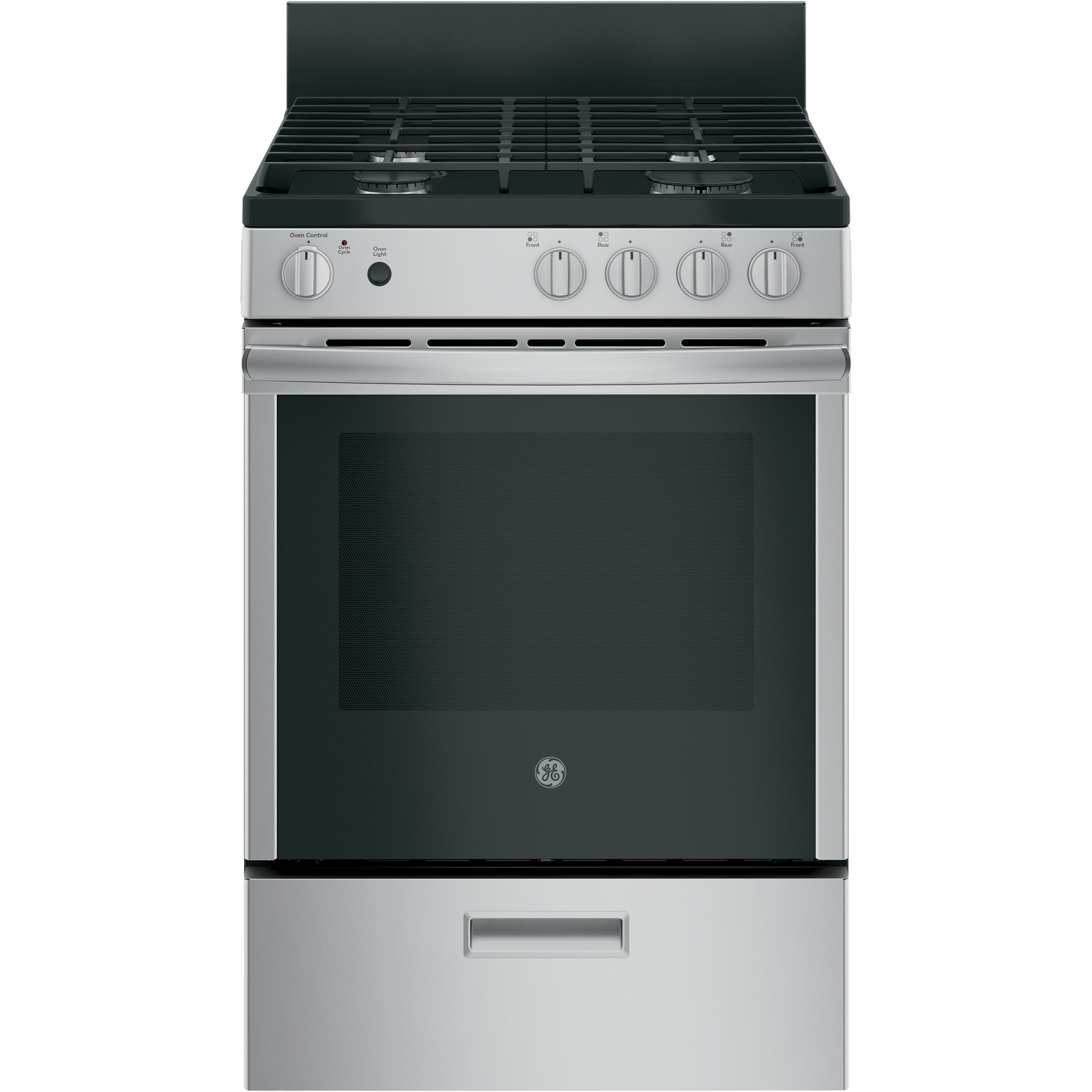 GE Appliances JGAS640RMSS 24" Steam Clean FreeStanding/Slidein Gas